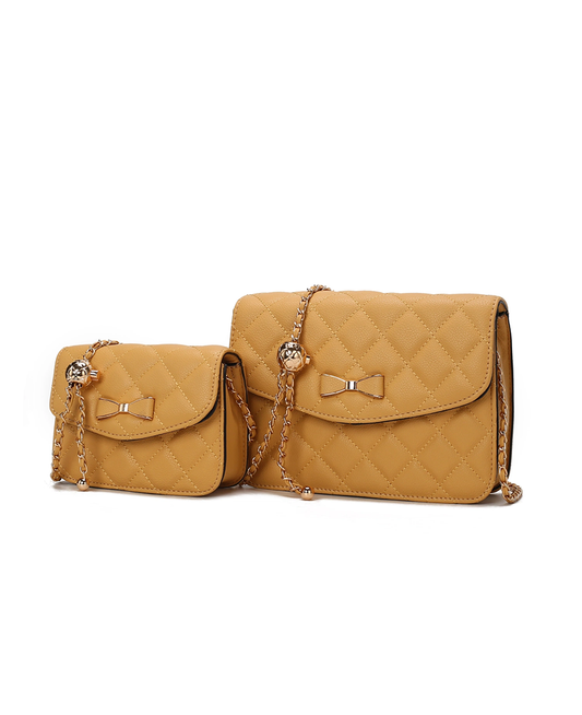 Blossom Quilted Shoulder Bag Set